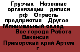 Грузчик › Название организации ­ диписи.рф › Отрасль предприятия ­ Другое › Минимальный оклад ­ 13 500 - Все города Работа » Вакансии   . Приморский край,Артем г.